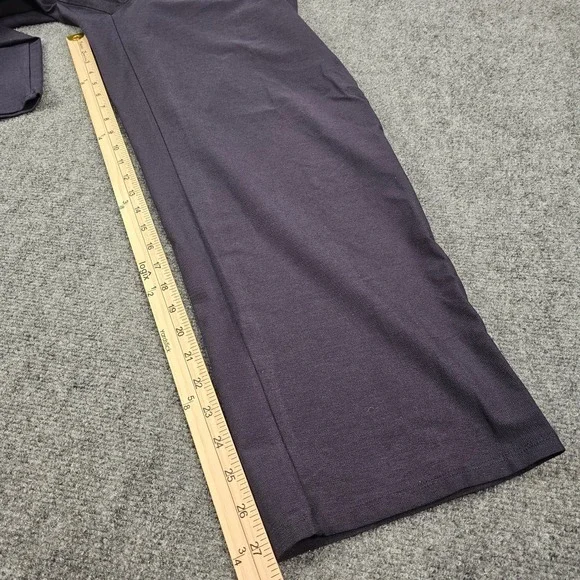 Eileen Fisher Purple Wide Leg Pants Women's L Elastic Waist Pull On Flowy Knit